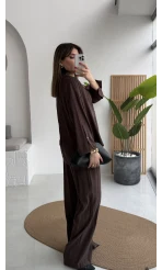 Boschetto Tencel Takım - Kahve - Kod: 51260