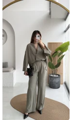 Boschetto Tencel Takım - Haki - Kod: 51260