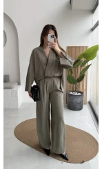 Boschetto Tencel Takım - Haki - Kod: 51260
