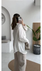 Paloma Tek Cepli Poplin Gömlek - Beyaz - Kod: 5020