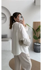 Paloma Tek Cepli Poplin Gömlek - Beyaz - Kod: 5020