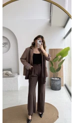 Florence Pileli Pantolon - Acı Kahve - Kod: 3853