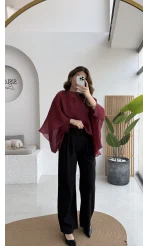 Florence Pileli Pantolon - Siyah - Kod: 3853