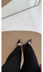 Florence Pileli Pantolon - Siyah - Kod: 3853