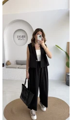 Kelly Yelek Pantolon Takım - Siyah - Kod: 9588