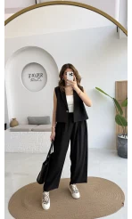 Kelly Yelek Pantolon Takım - Siyah - Kod: 9588