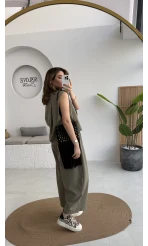 Kelly Yelek Pantolon Takım - Haki - Kod: 9588