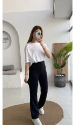 Sis Panto - Çimalı Ful Likralı Pantolon - Lacivert - Kod: 1710