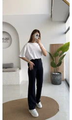 Sis Panto - Çimalı Ful Likralı Pantolon - Lacivert - Kod: 1710