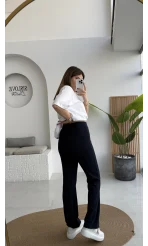 Sis Panto - Çimalı Ful Likralı Pantolon - Lacivert - Kod: 1710