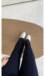 Sis Panto - Çimalı Ful Likralı Pantolon - Lacivert - Kod: 1710