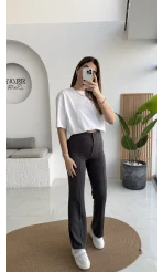 Sis Panto - Çimalı Ful Likralı Pantolon - Antrasit - Kod: 1710