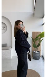 Blondie Düğmeli Denim Ceket - Lacivert - Kod: 2050