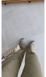 Quz Dokulu Yüksek Bel Kot Jean Pantolon - Mint - Kod: 00145