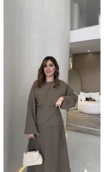 La Fortuna Bel Detay Bağcıklı Takım - Haki - Kod: 9034