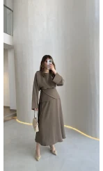 La Fortuna Bel Detay Bağcıklı Takım - Haki - Kod: 9034