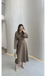 La Fortuna Bel Detay Bağcıklı Takım - Haki - Kod: 9034