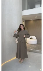 La Fortuna Bel Detay Bağcıklı Takım - Haki - Kod: 9034