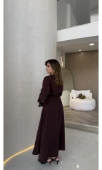 La Fortuna Bel Detay Bağcıklı Takım - Mürdüm - Kod: 9034