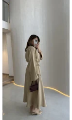 La Fortuna Bel Detay Bağcıklı Takım - Vizon - Kod: 9034