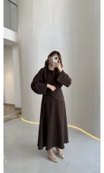 La Fortuna Bel Detay Bağcıklı Takım - Kahve - Kod: 9034