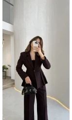 Charlotte Pilili Bele Oturan Takım - Mürdüm - Kod: 8884