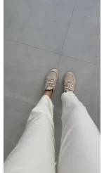 Cepli Gabardin Pantolon - Ekru - Kod: 7847