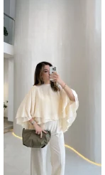 Mariposa Pelerin Bluz - Ekru - Kod: 5044