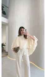 Mariposa Pelerin Bluz - Ekru - Kod: 5044