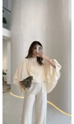 Mariposa Pelerin Bluz - Ekru - Kod: 5044