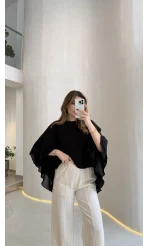 Mariposa Pelerin Bluz - Siyah - Kod: 5044