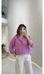 Modal Gömlek - Pembe - Kod:100101