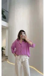 Modal Gömlek - Pembe - Kod:100101