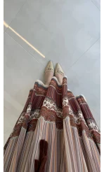 Beli Lastikli Etnik Desenli Astarlı Şifon Etek - Bohem - Kod: 6906