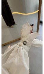 Soleil Bilek Detay Balon Kol Bluz - Beyaz - Kod: 112254