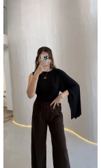 Tek Kol Bluz - Siyah - Kod: 1591