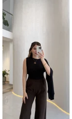 Tek Kol Bluz - Siyah - Kod: 1591