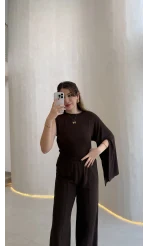 Tek Kol Bluz - Acı Kahve - Kod: 1591