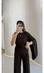 Tek Kol Bluz - Acı Kahve - Kod: 1591