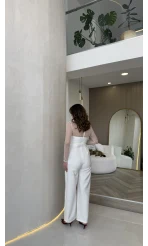 Venice İnci Detay Tulum - Ekru