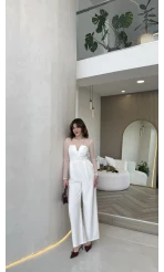 Venice İnci Detay Tulum - Ekru