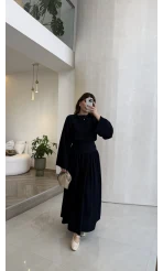 Catania Bel Detay Etek Bluz Takım - Lacivert - 6017