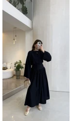 Catania Bel Detay Etek Bluz Takım - Lacivert - 6017