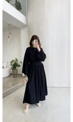 Catania Bel Detay Etek Bluz Takım - Lacivert - 6017