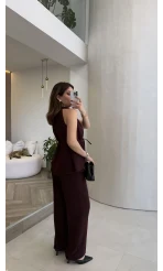 Fera Bağlama Detaylı Takım - Mürdüm - Kod: 8920