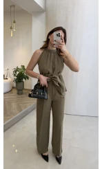 Fera Bağlama Detaylı Takım - Haki - Kod: 8920