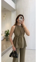 Fera Bağlama Detaylı Takım - Haki - Kod: 8920