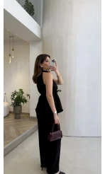 Fera Bağlama Detaylı Takım - Siyah - Kod: 8920