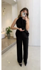 Fera Bağlama Detaylı Takım - Siyah - Kod: 8920