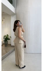 Fera Bağlama Detaylı Takım - Taş - Kod: 8920